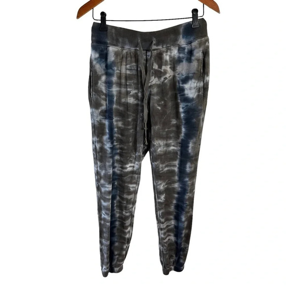 Young Fabulous & Broke Tie Dye Sweatpants Size Medium Olive Green Blue Pull On - Picture 1 of 7